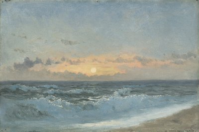 Sonnenuntergang über dem Meer, 1900 von William Pye